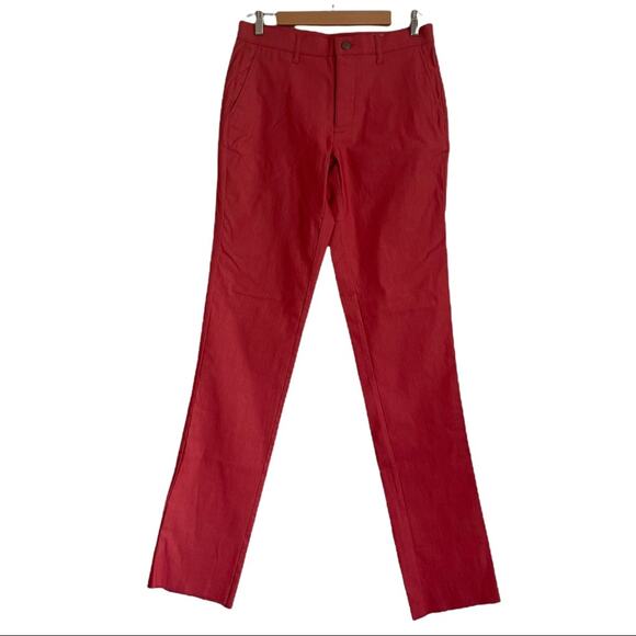 Mizzen + Main Performance Chino Pants in Coral Size 30 NEW - Picture 3 of 9